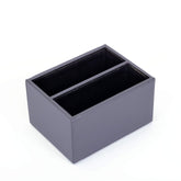 Gray Leatherette Coaster Box